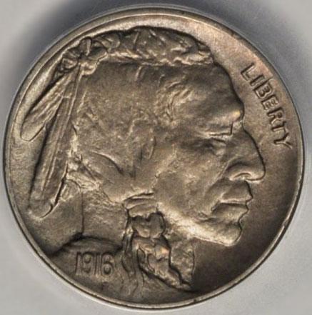 1482700 1916'D' Buffalo Nickel.