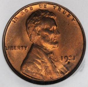 1472600 1931'S' RD Lincoln Cent.