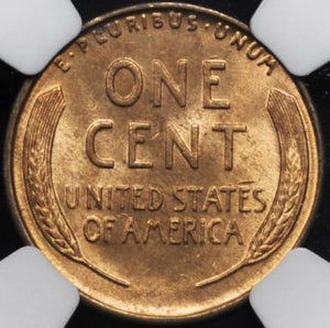 1474000 1937'D' RD Lincoln Cent.  NGC 66 RD.