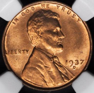 1474000 1937'D' RD Lincoln Cent.