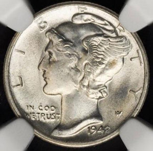 1486300 1942'D' Mercury Dime.