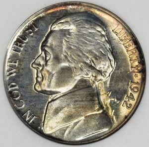 1484300 1942  Jefferson Nickel.