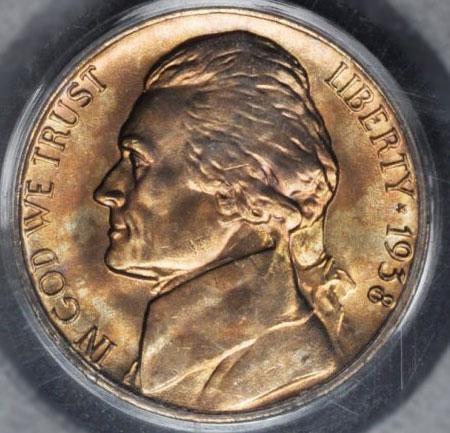 1483900 1938'D' Jefferson Nickel.