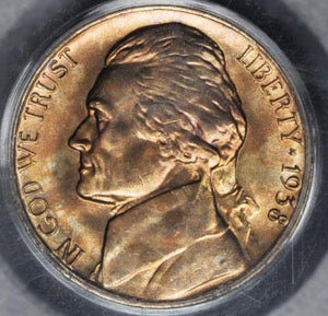 1483900 1938'D' Jefferson Nickel.