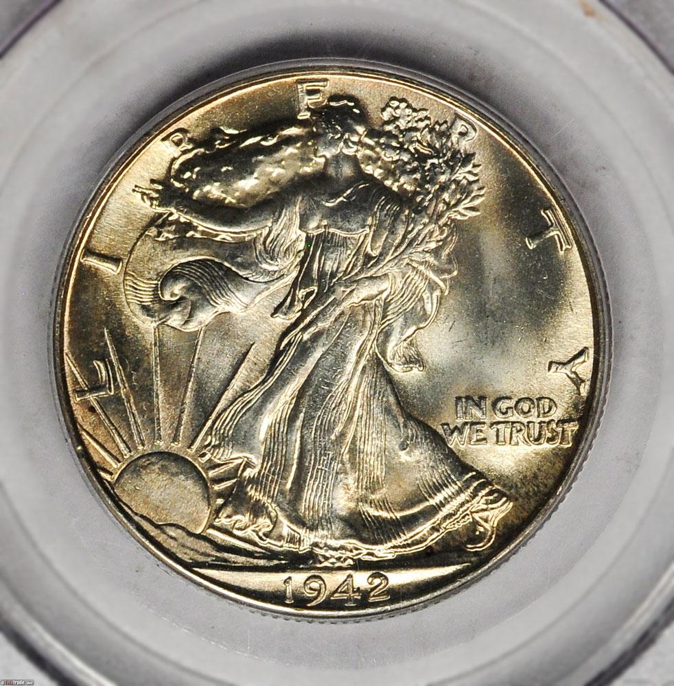 1490100 1942  Liberty Walking Half Dollar.