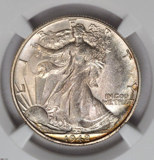 1490400 1942'D' Liberty Walking Half Dollar.