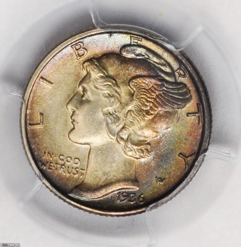 1485000 1936'S' Mercury Dime.