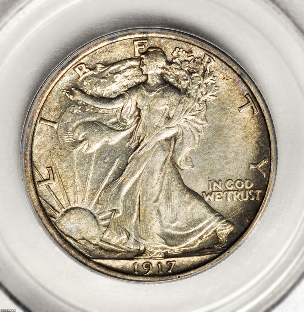 1488600 1917  Liberty Walking Half Dollar.