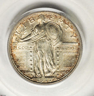 1487100 1917'D' T1 Standing Liberty Quarter.