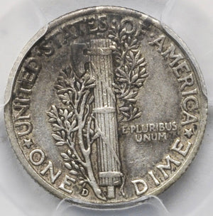 1486100 1942'D' 2/1 Mercury Dime.  PCGS XF40.