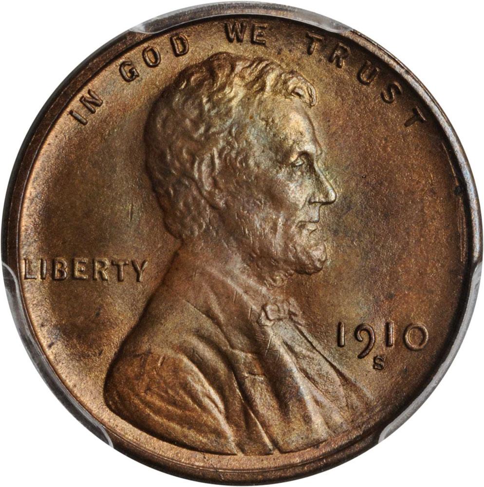 1466200 1910'S' BN Lincoln Cent.