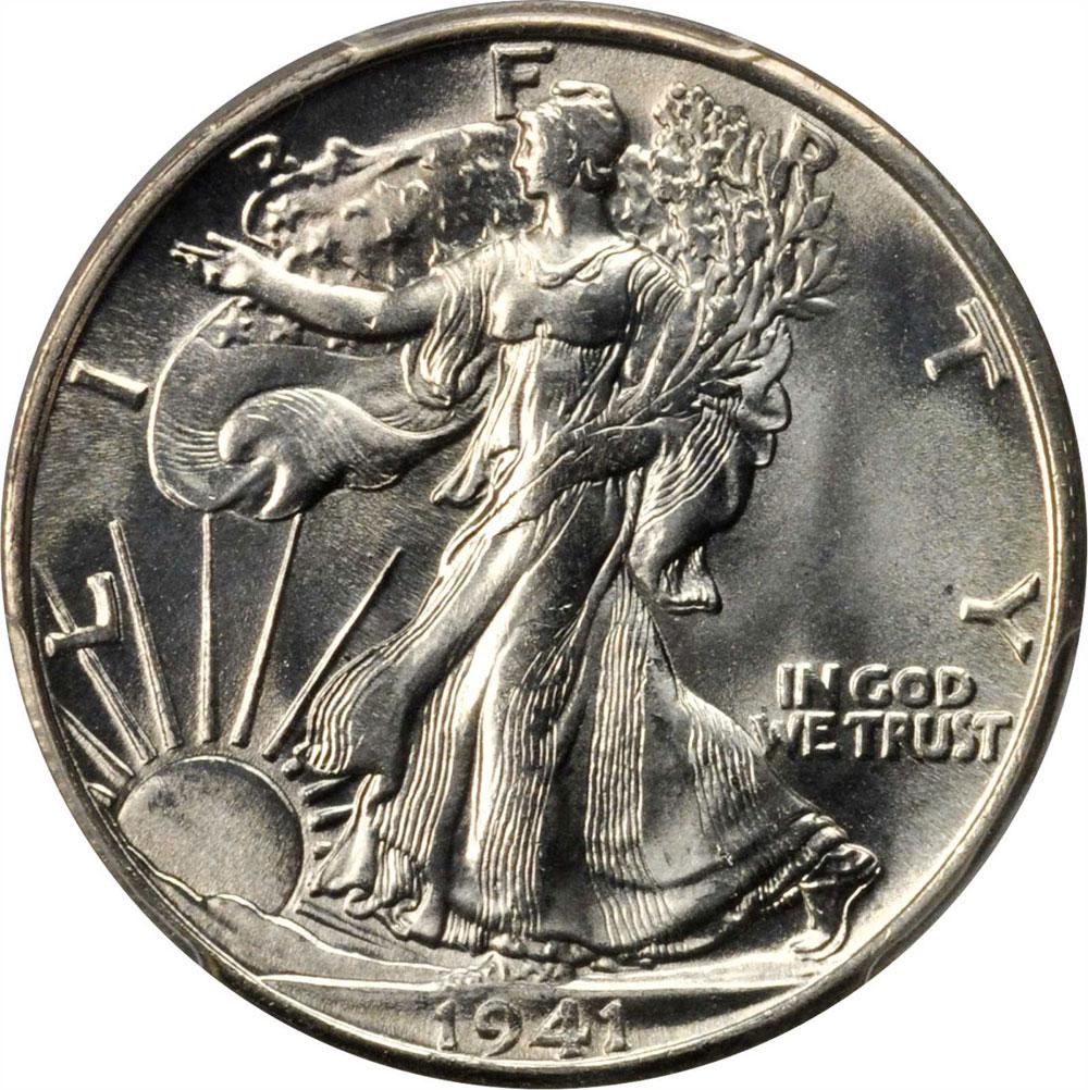 1489600 1941'S' Liberty Walking Half Dollar.