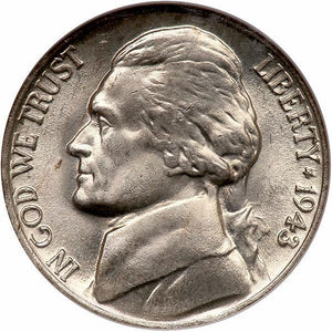 1484500 1943  Jefferson Nickel.