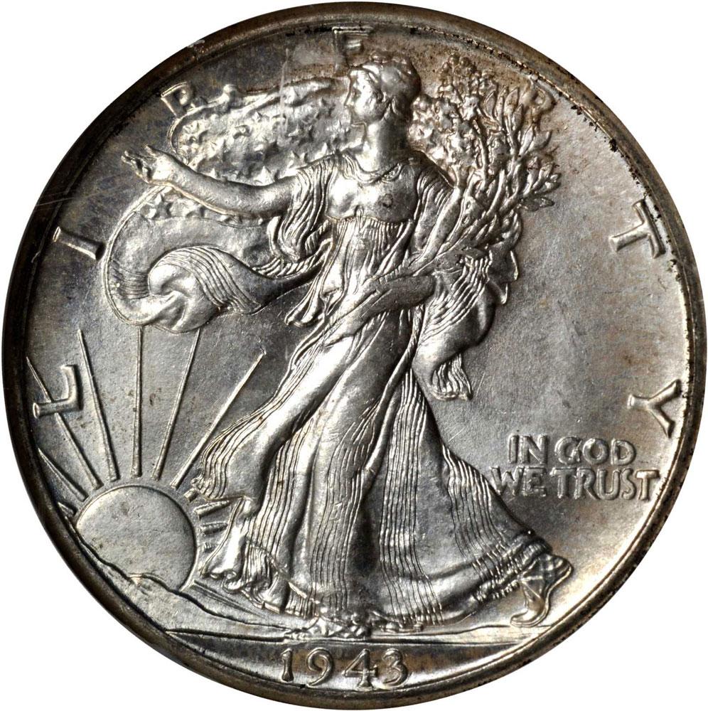 1490900 1943'D' Liberty Walking Half Dollar.