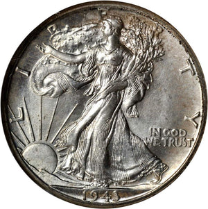 1490900 1943'D' Liberty Walking Half Dollar.