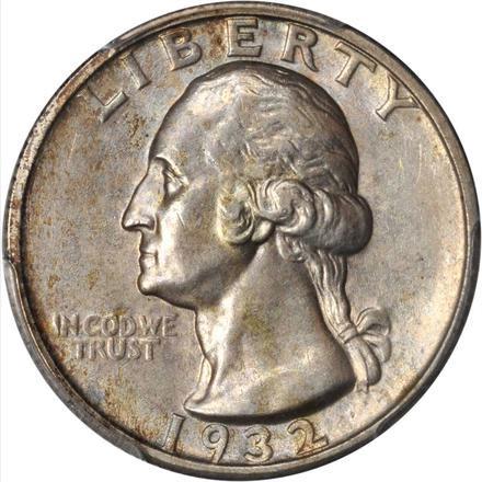 1487900 1932'S' Washington Quarter.