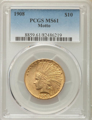 1492700 1908  Indian Head Gold Eagle.