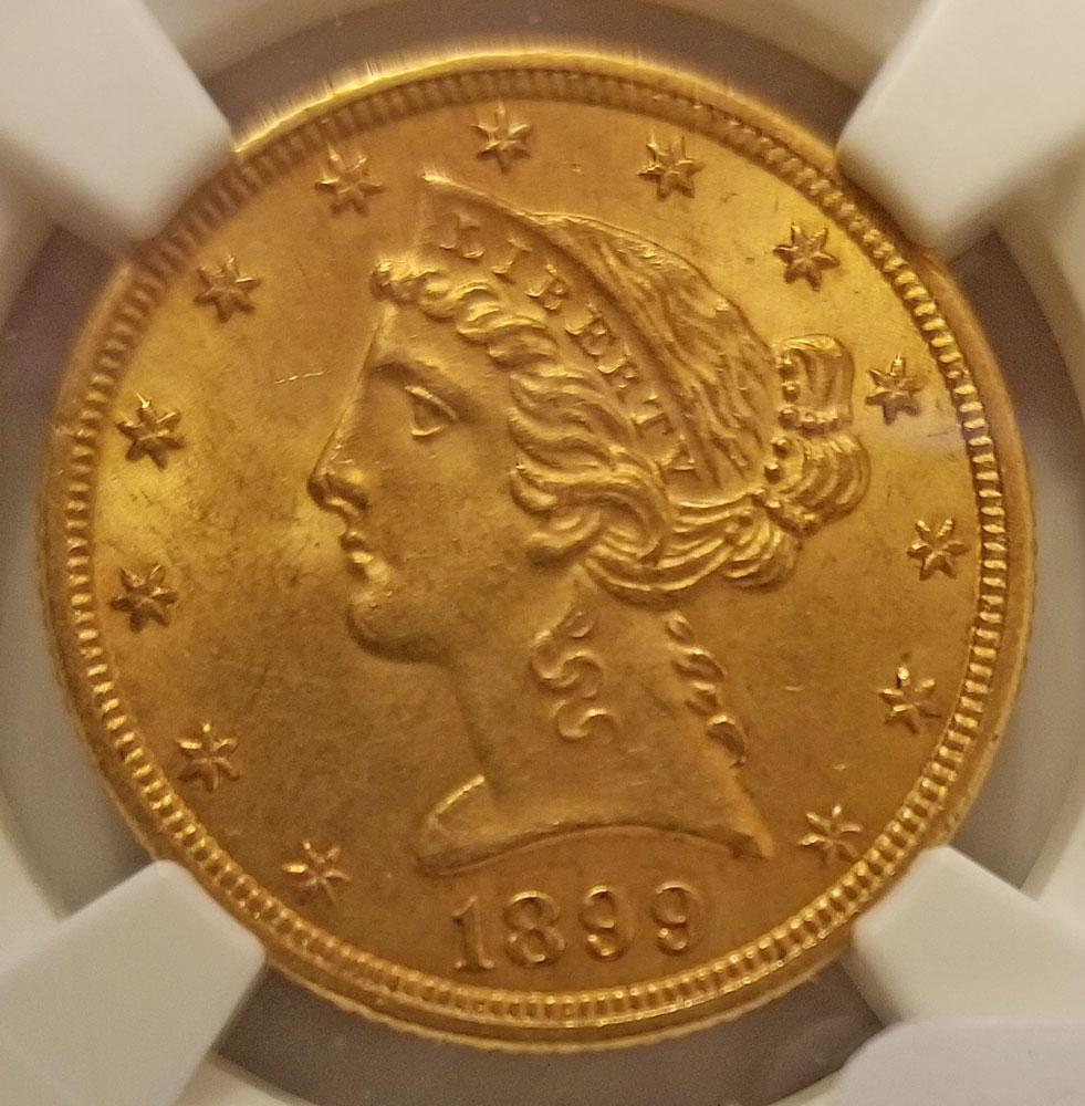 1491300 1899  Liberty Half Eagle.
