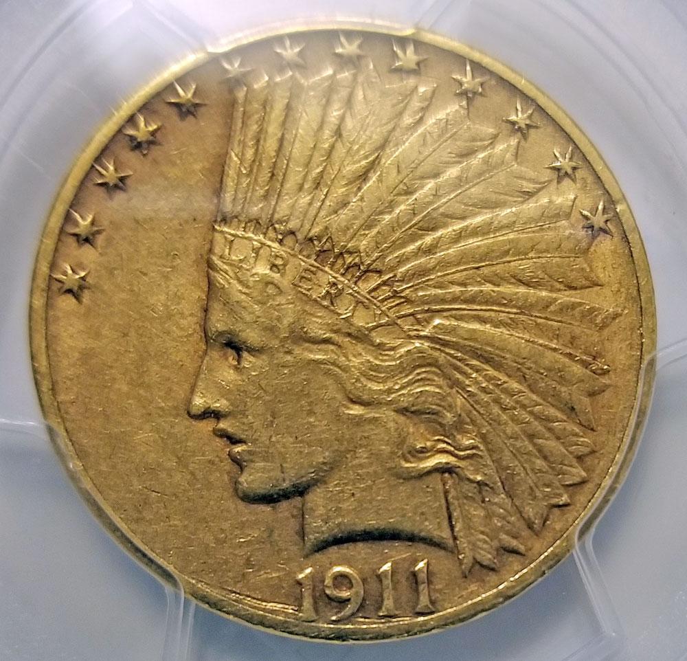 1493000 1911'S' Indian Head Gold Eagle.